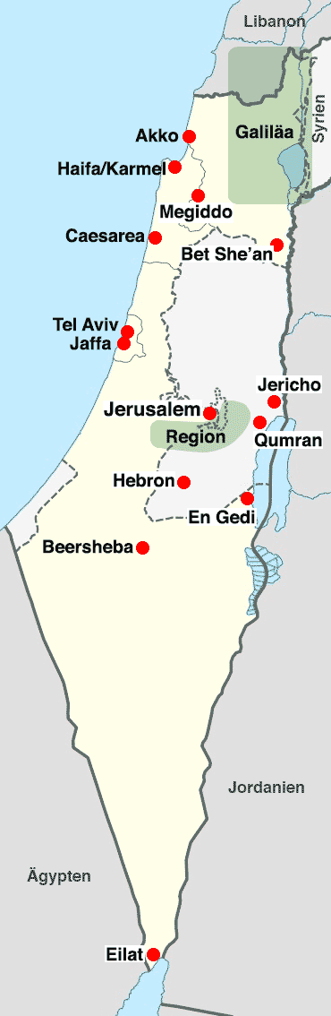 Israel Reise Karte